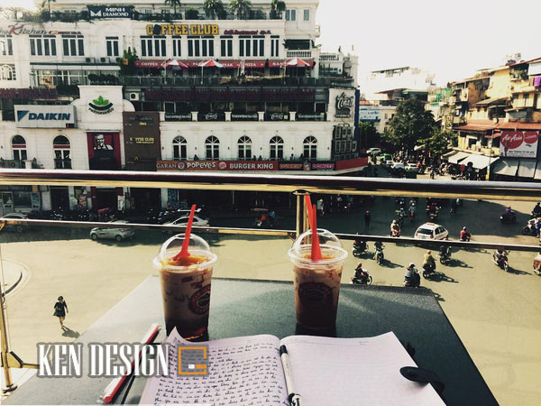 Thiết kế quán cafe view Hồ Gươm